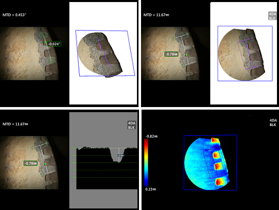 韋林工業內窺鏡3D測量示意圖 韋林工業內窺鏡3D測量示意圖